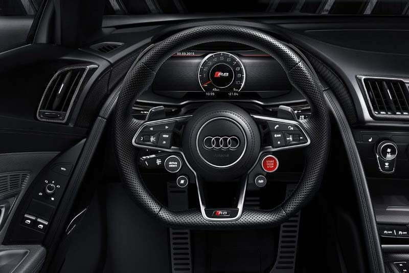 Audi R8 Spyder Coupe 2022 Interior Steering View