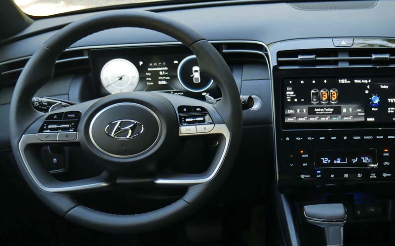 Hyundai Santa Cruz SEL 2022 steering view