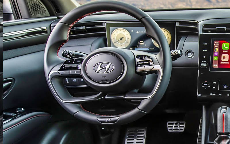 Hyundai Tucson N Line AWD 2022 steering view