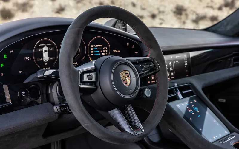 Porsche Taycan 4S Plus Sports Turismo 2022 steering view