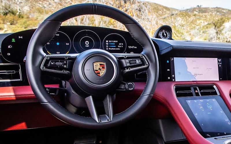 Porsche Taycan Sports Turismo 2022 steering view