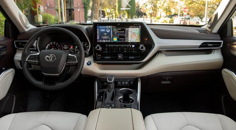 Toyota Highlander Hybrid LE AWD 2022 Interior Steering View