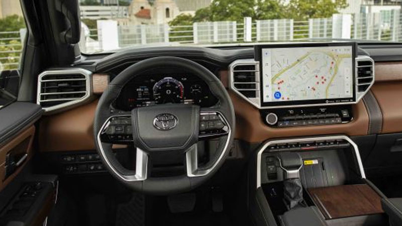 Toyota Tundra Hybrid Platinum 2022 Interior Steering View