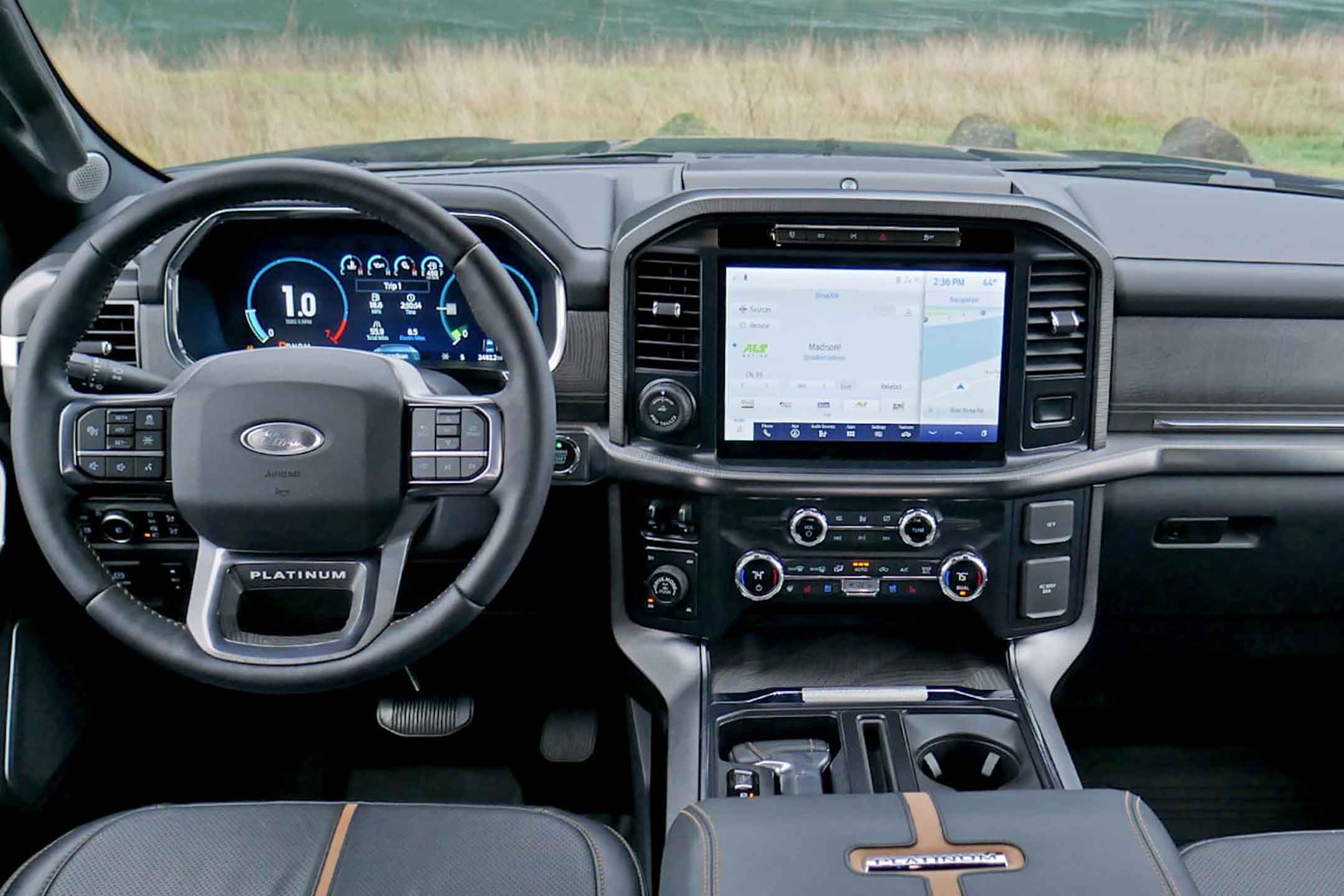 Ford F-150 Limited 2022 steering view