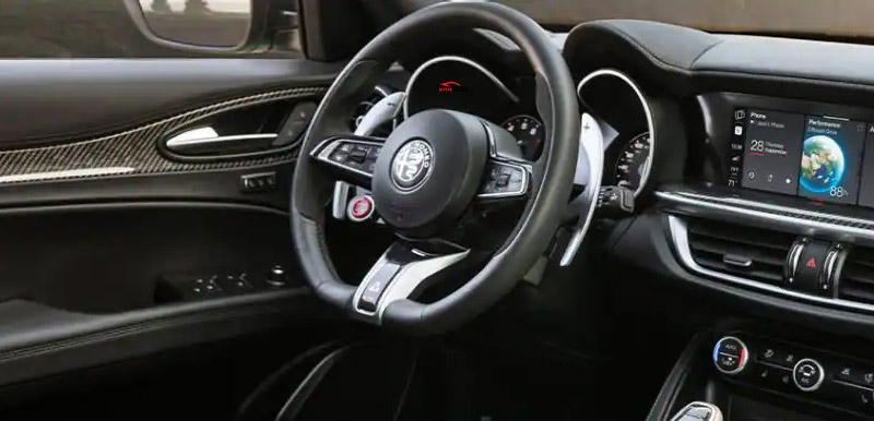 Alfa Romeo Stelvio Quadrifoglio 2023 Interior Steering View