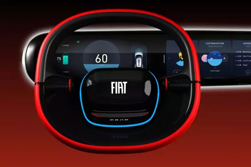 Fiat Concept Centoventi Interior Steering View