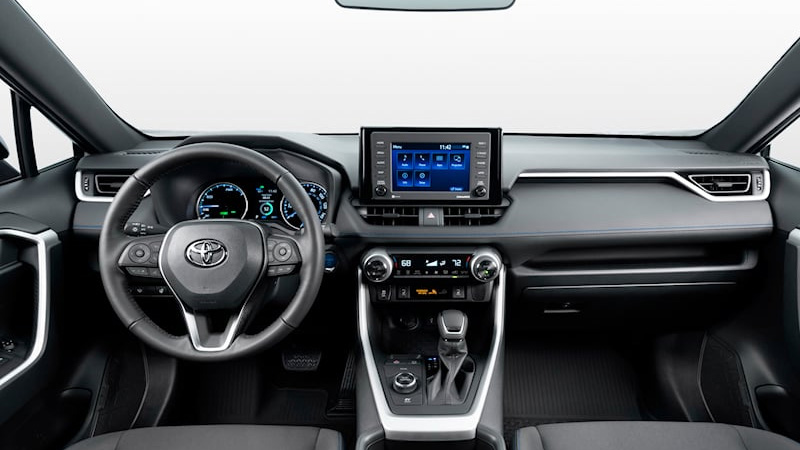 Toyota Rav4 Hybrid Woodland Edition 2023 Interior Dashboard View