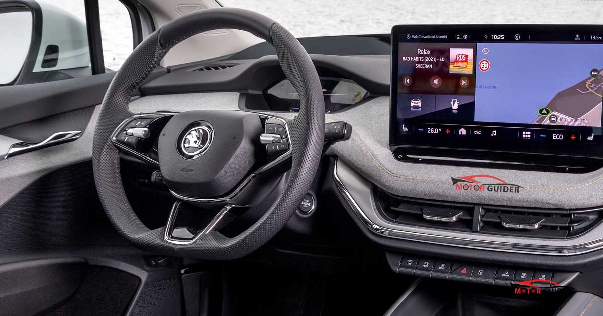 Skoda Enyaq Coupe iV 2022 Interior Steering View