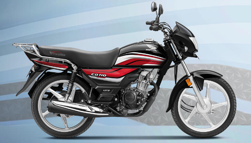 Honda CD 110 Dream Deluxe 2022 Black with Red Colour View