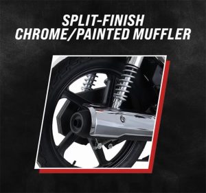 Honda CG 150 Split-Finish Chrome-Painted Muffler